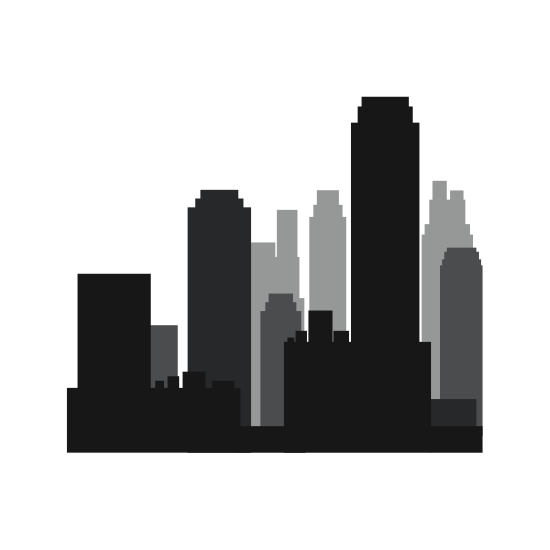 550x550 Buildings Silhouette Vector Icon