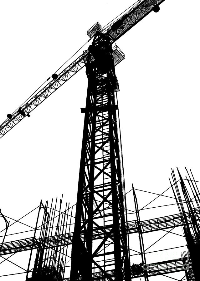 639x900 Construction Site Silhouette Photograph By Yali Shi