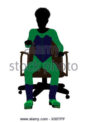 300x420 African American Male Teen Skier Sitting On A Chair Silhouette