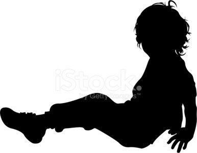 386x300 Boy Sitting In Silhouette Stock Vectors