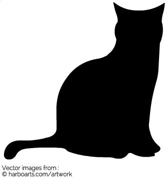 Sitting Cat Silhouette at GetDrawings | Free download