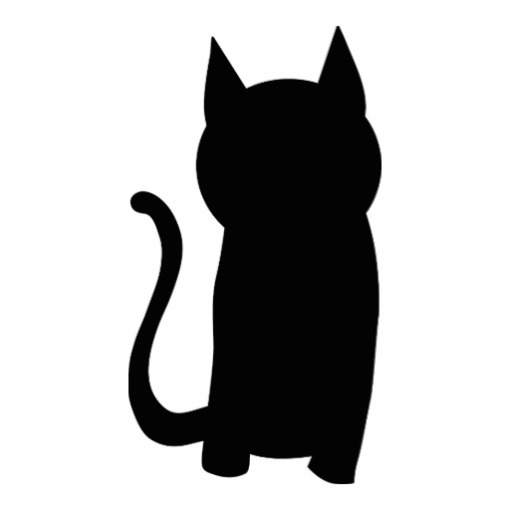 512x512 Pix For Front Sitting Cat Silhouette