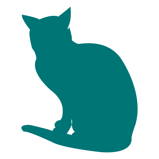 512x512 Sitting Cat Silhouette