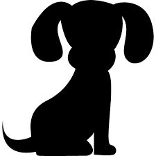 225x225 Sitting Dog Silhouette Applique Design Dog Patterns