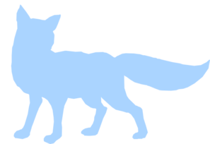 297x204 Blue Shy Fox Silhouette Clip Art