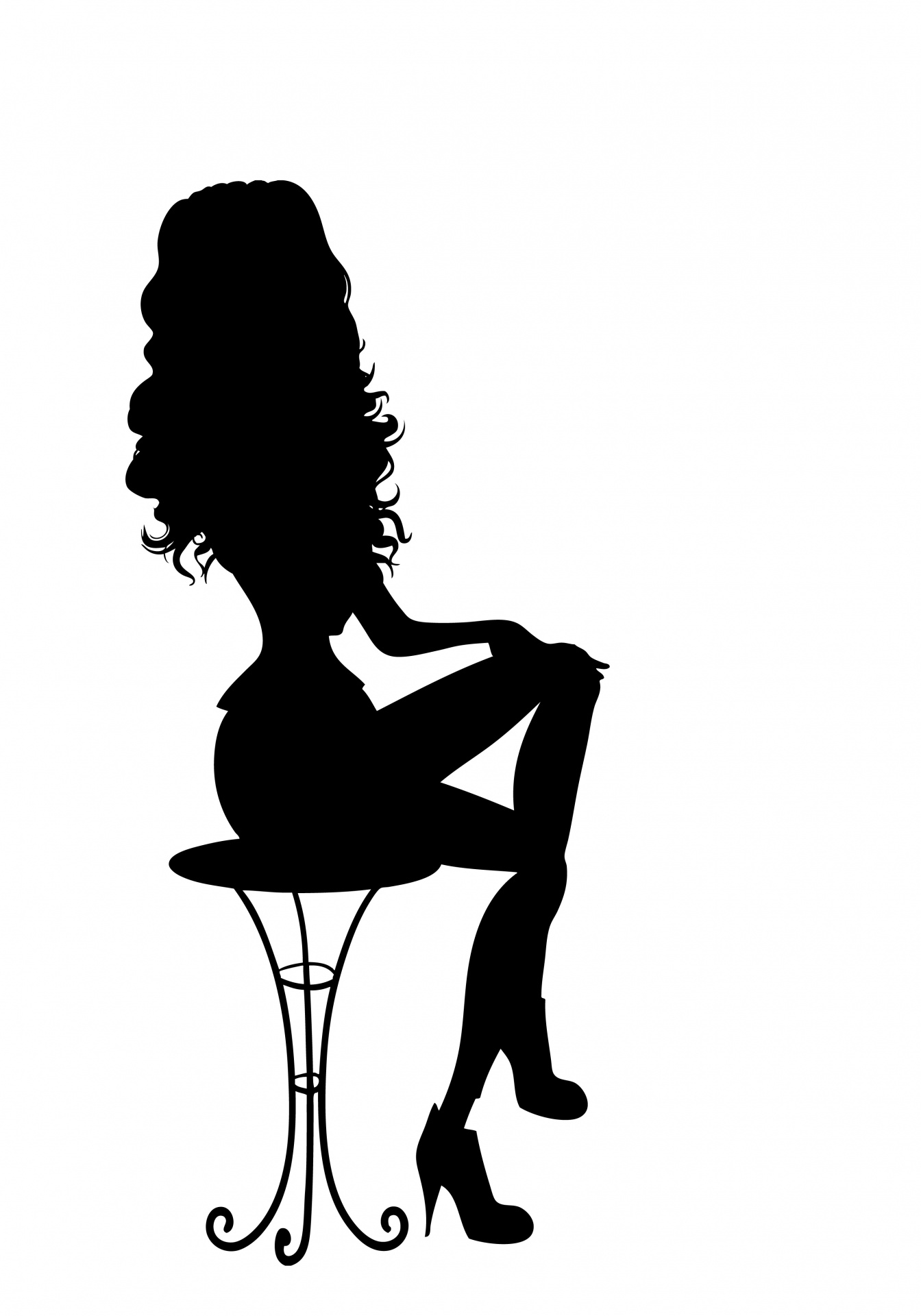 1344x1920 Pin Up Girl Silhouette Free Stock Photo