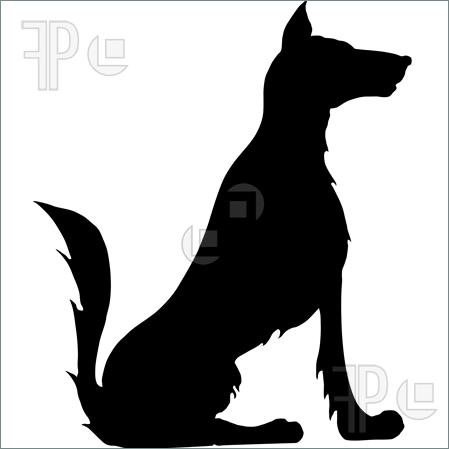 449x449 Sitting Dog Silhouette Clip Art