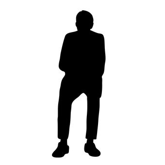 340x340 Free Silhouette Vector Silhouette, Monochrome