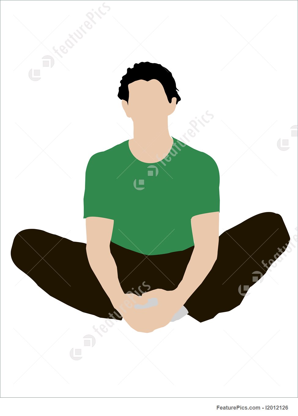 975x1360 Silhouettes And Outlines Man Sitting Folding His Legs