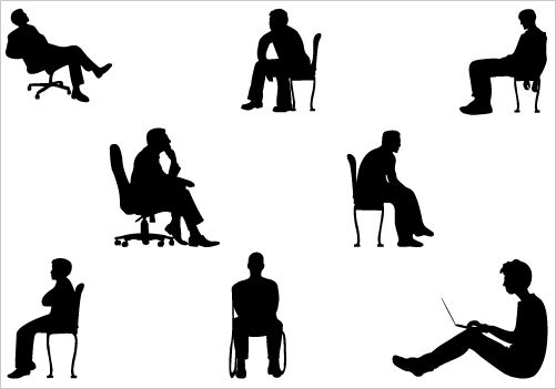 501x351 Man Sitting Silhouette Vector Graphicssilhouette Clip Art Photog
