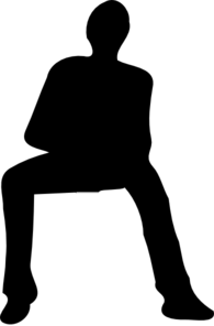 195x296 Sitting Man Clip Art