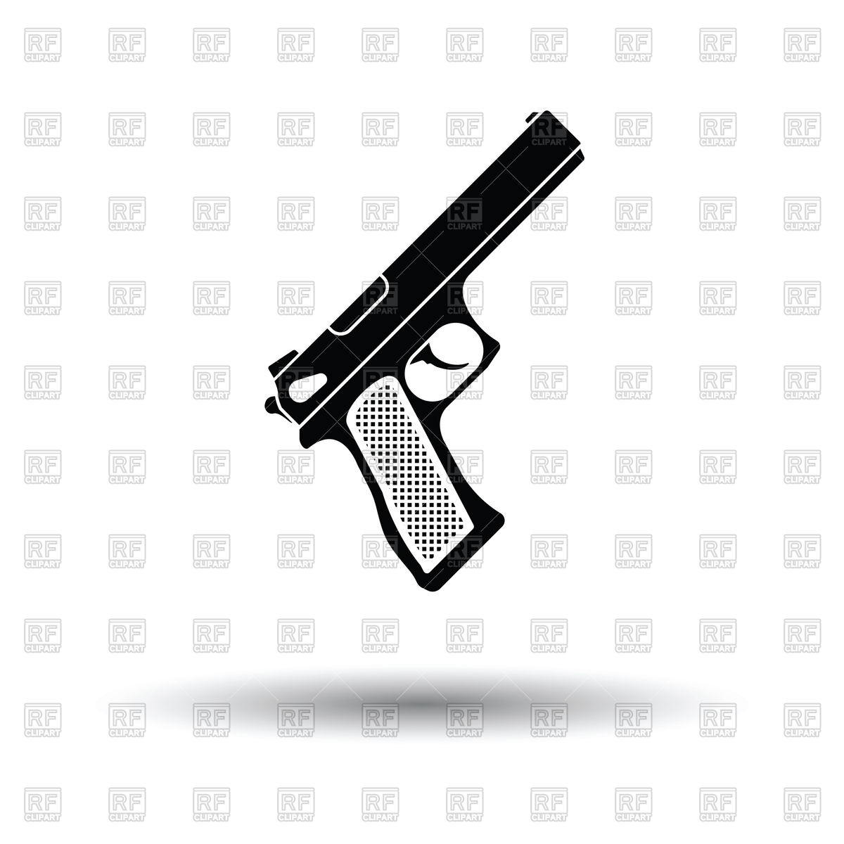1200x1200 Gun Icon On White Background