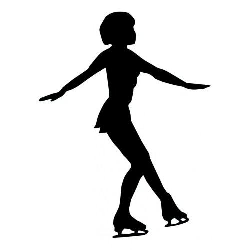 500x500 Wall Stickers Amp Murals Wallmonkeys Wm76124 Ice Skating Silhouette