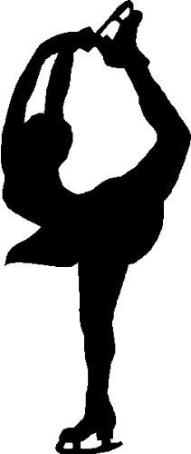 211x500 Figure Skating Silhouette Clip Art