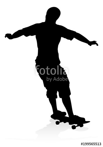 353x500 Skater Skateboarder Silhouette Stock Image And Royalty Free