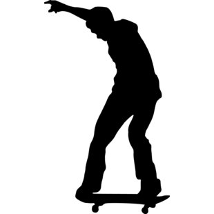 310x310 Wallhogs Skateboard Silhouette Ii Cutout Wall Decal Wayfair
