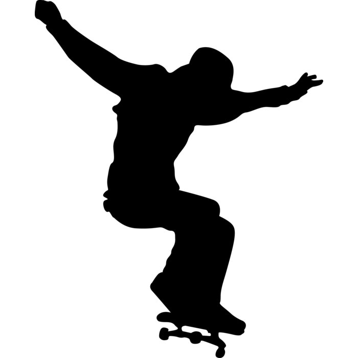 700x700 Wallhogs Skateboard Silhouette Ii Cutout Wall Decal Amp Reviews