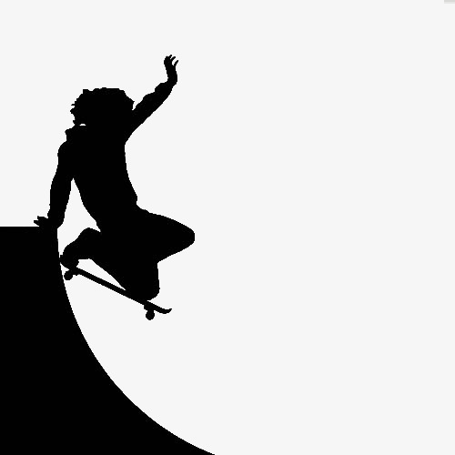 500x500 Skateboard Silhouette, Sketch, Silhouette Figures, Skateboard Png