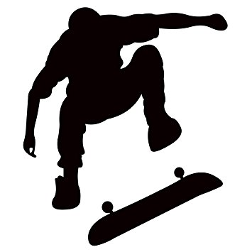 355x355 Skateboarding Wall Decal Sticker 4