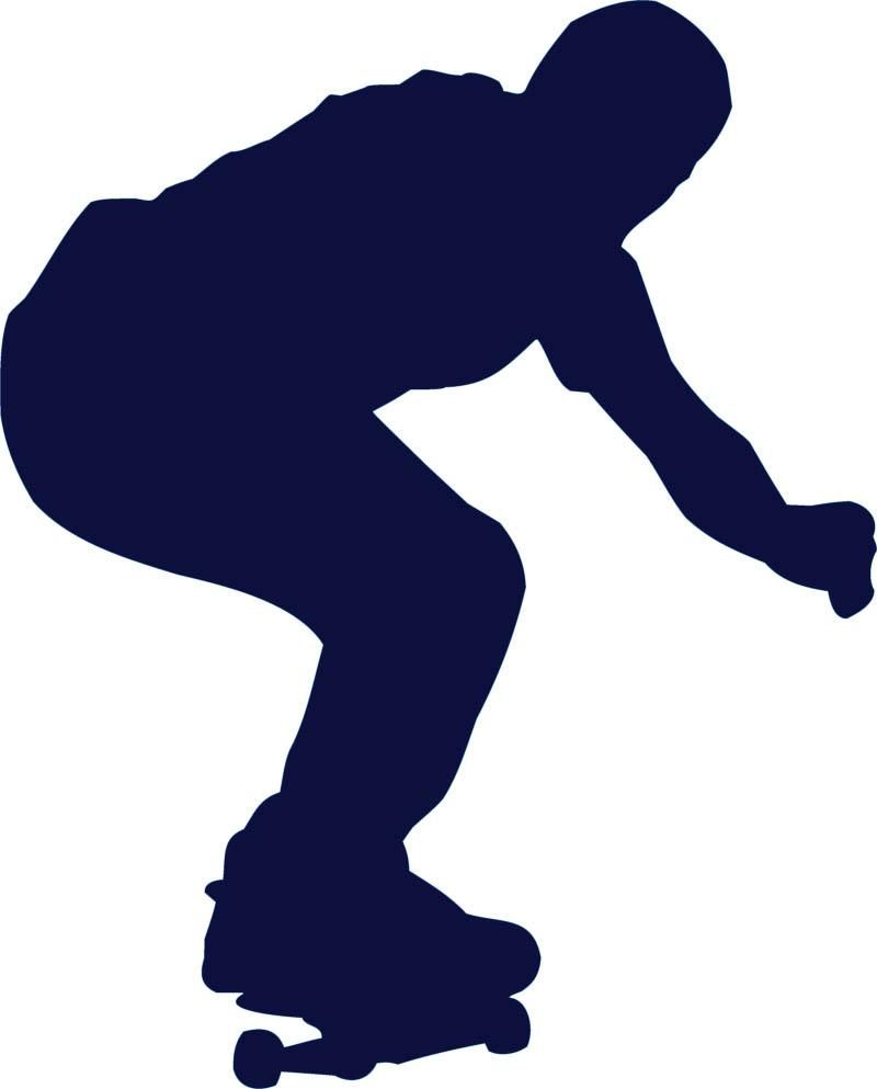 800x993 Basic Cmyk Silhouettes Skateboard And Clip Art