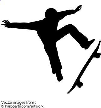 335x355 Download Skater Kickflip Silhouette
