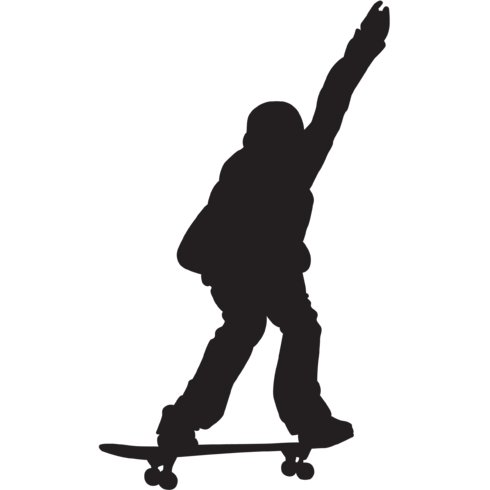490x490 Wallhogs Skateboard Silhouette X Cutout Wall Decal Wayfair