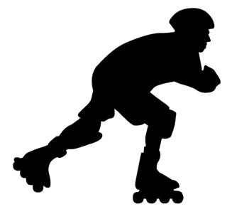 320x301 Inline Skater Silhouette 1 Decal Sticker