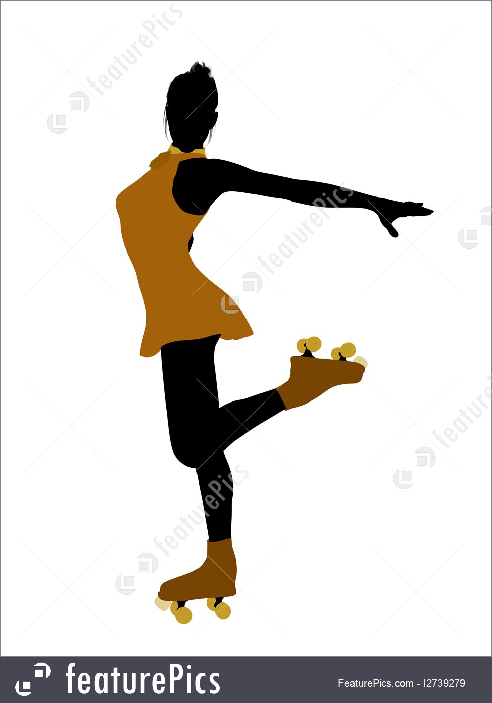 974x1392 Wheel Sport Roller Skater Silhouette