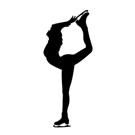 270x270 Figure Skater Silhouette Stencil Free Stencil Gallery