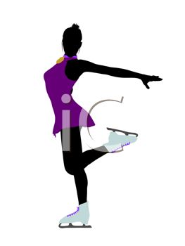 263x350 Silhouette Of A Black Girl Figure Skating