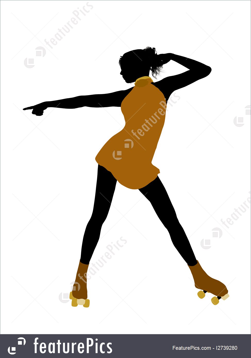 974x1392 Wheel Sport Roller Skater Silhouette