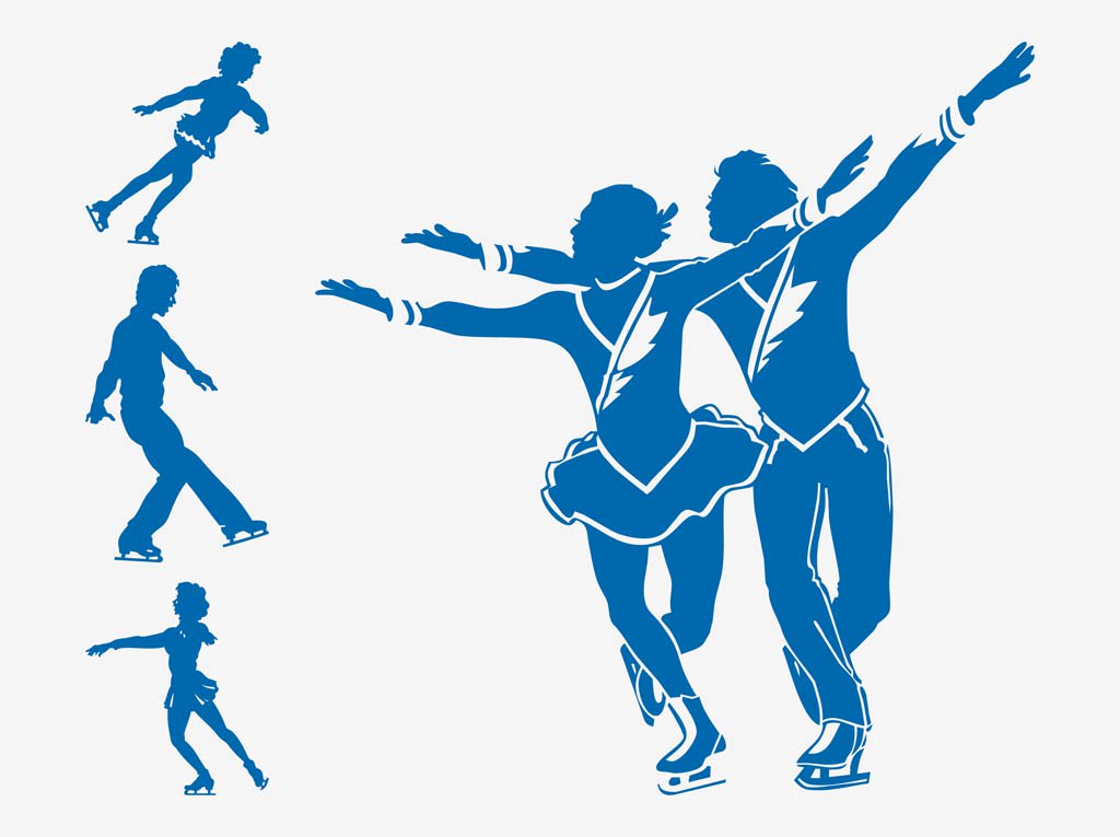 1024x765 Figure Skaters Silhouettes Vector Art Amp Graphics