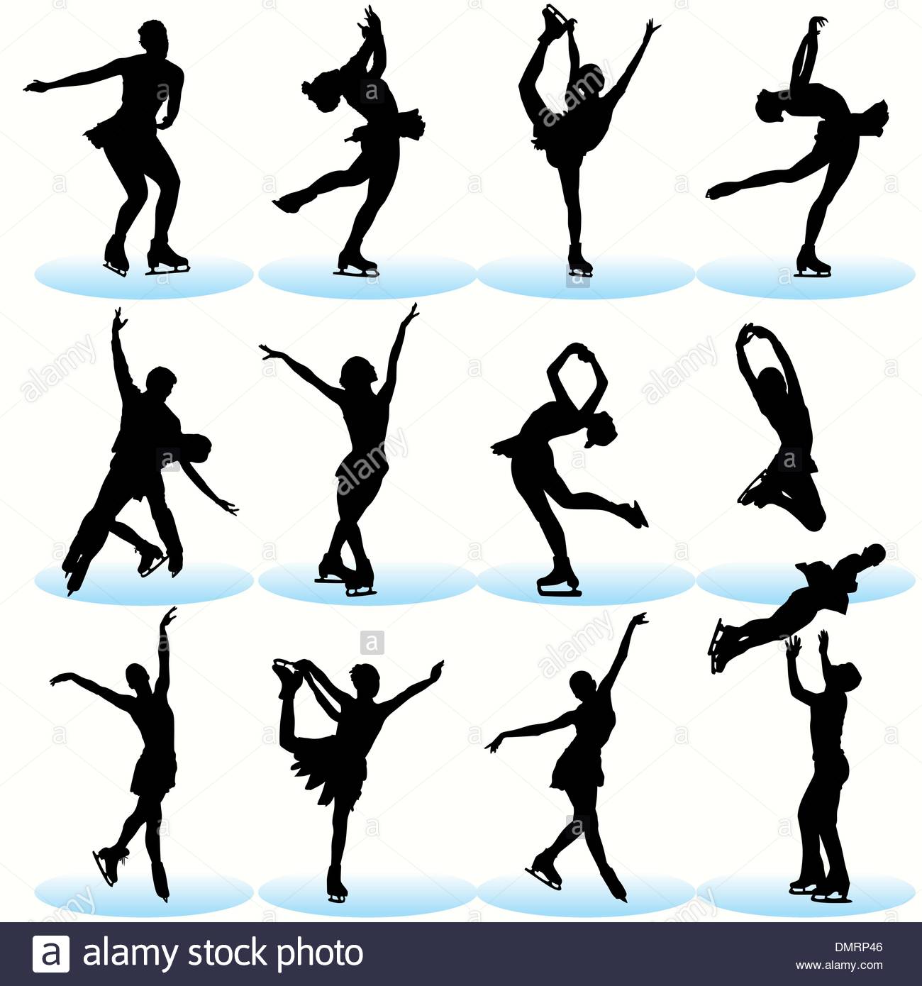 1300x1390 Figure Skating Silhouettes Set Stock Vector Art Amp Illustration