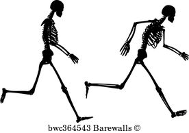 276x194 Art Print Of Dancing Skeleton Silhouette Barewalls Posters