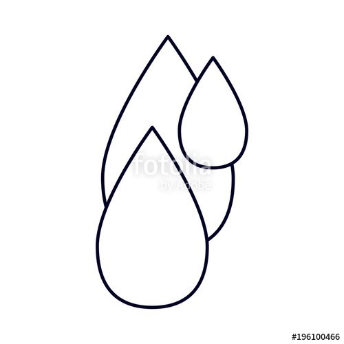 500x500 Sketch Silhouette Set Drops Water Vector Illustration Stock Image