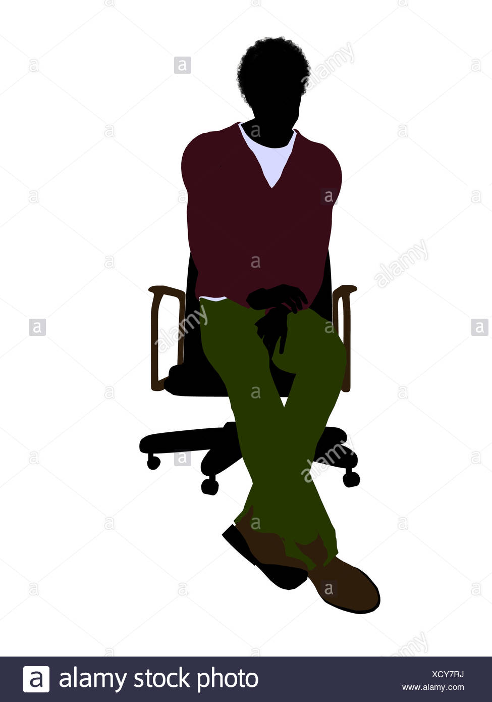 975x1390 Silhouette Man Sitting On Chair Stock Photos Amp Silhouette Man