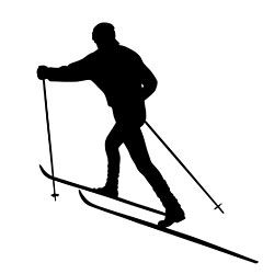 250x250 Cross Country Skiing Silhouette Cross Country Skier Silhouettes