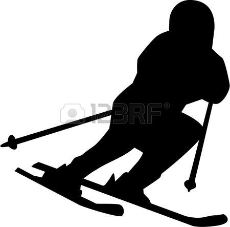 450x443 Ski Run Silhouette Isolated Vector Olympialaiset