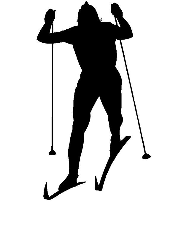 600x800 Cross Country Skier Silhouette Woman