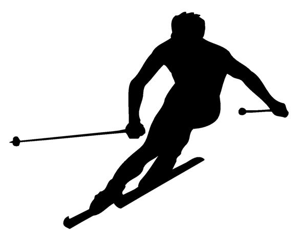 580x480 Silhouettes Of Skiiers And Snowboarders