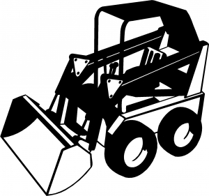 300x281 Skid Steer Loader Construction Car Or Truck Window Decal Sticker