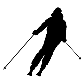 270x270 Skier Silhouette 01 Stencil Free Stencil Gallery