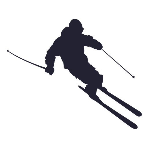 512x512 Ski Player Silhouette