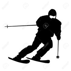 236x236 Skier Silhouette Vector Image Cameo Silhouette Ideas