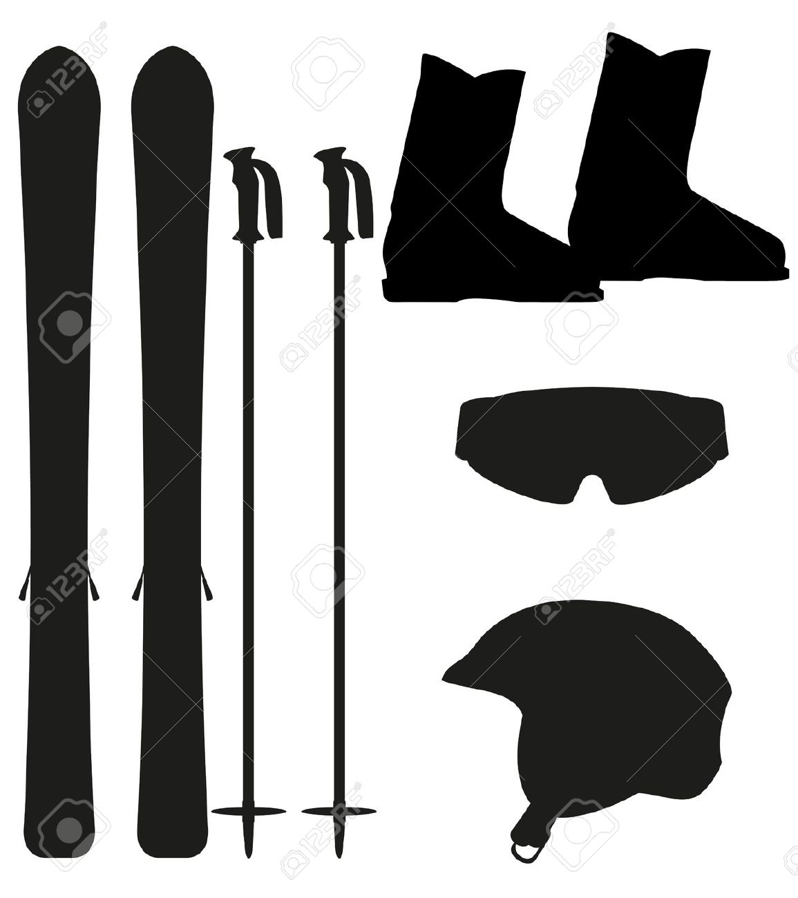1155x1300 Skiing Clipart Ski Equipment