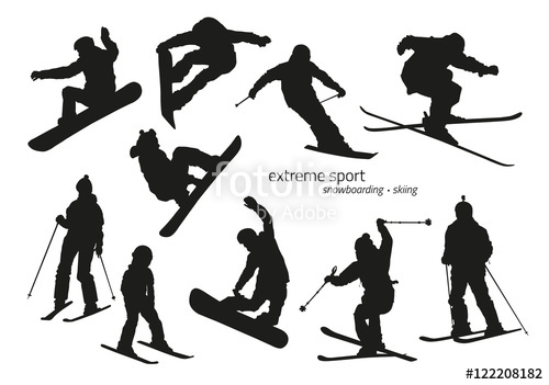 500x351 Winter Extreme Sport Silhouette