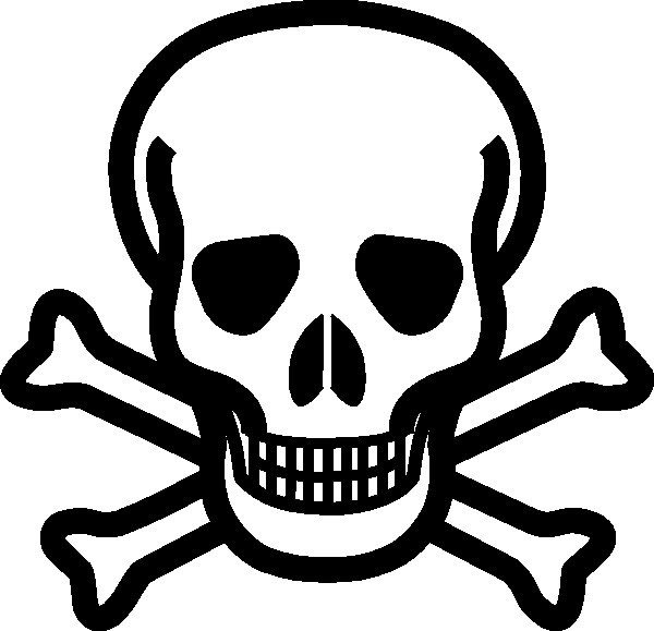 600x579 Crossbones Silhouette New Skull And Crossbones Clip Art