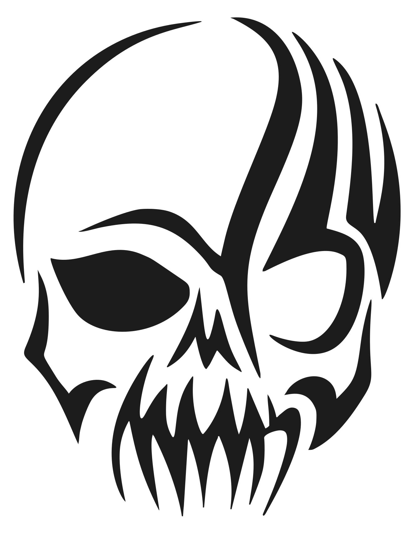 1323x1705 Tribal Skull Silhouette Clipart