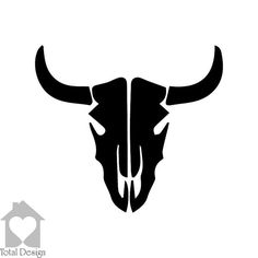 236x236 Cow Skull Drawing