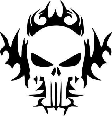 388x400 Punisher Symbol Stencil